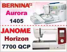 Тест драйв №5: Bernina Aurora 1405(450) и Janome Memory Craft Horizon 7700 QCP