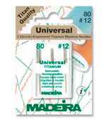 Фото Иглы Universal titanium № 80 3 шт. Madeira | Швейный магазин Текстильторг