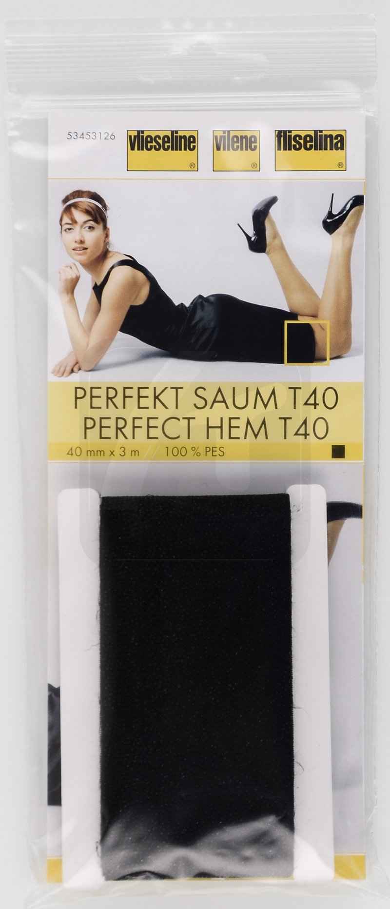 Фото  Лента для подгиба Perfect-Saum 98 SB 4 см х 3 м черный Freudenberg | Текстильторг