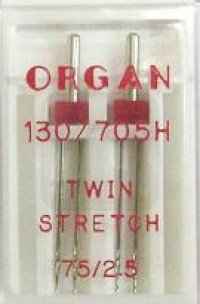Фото  Иглы двойные стретч № 752.5, 2 шт. Organ | Текстильторг