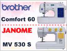 Тест драйв №15: Janome MV 530S и Brother comfort 60E