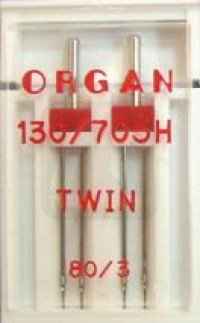 Фото  Иглы двойные стандарт № 803.0, 2 шт. Organ | Текстильторг